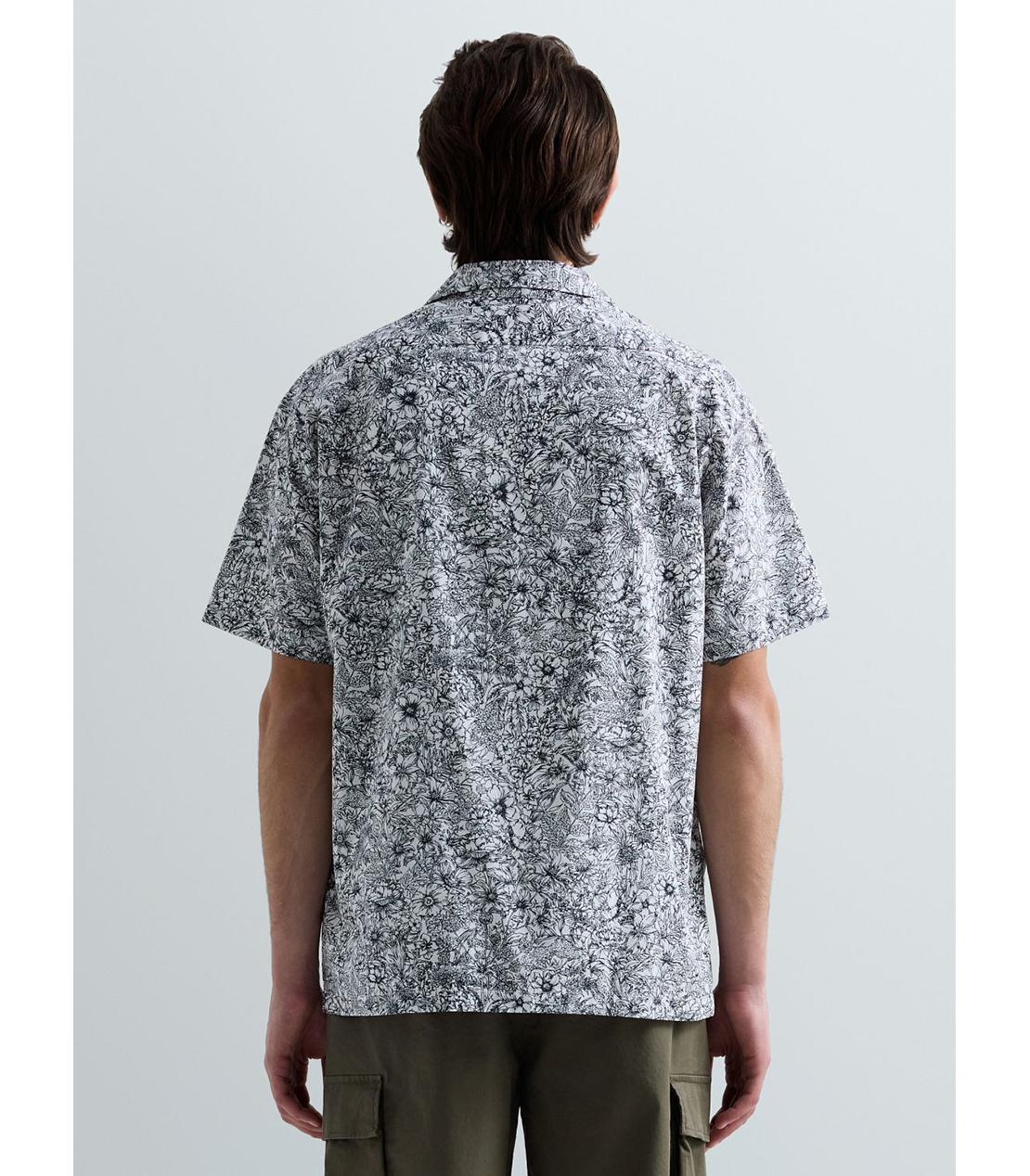 フラワープリントリラックスフィットシャツ 詳細画像 ホワイトブルー 3